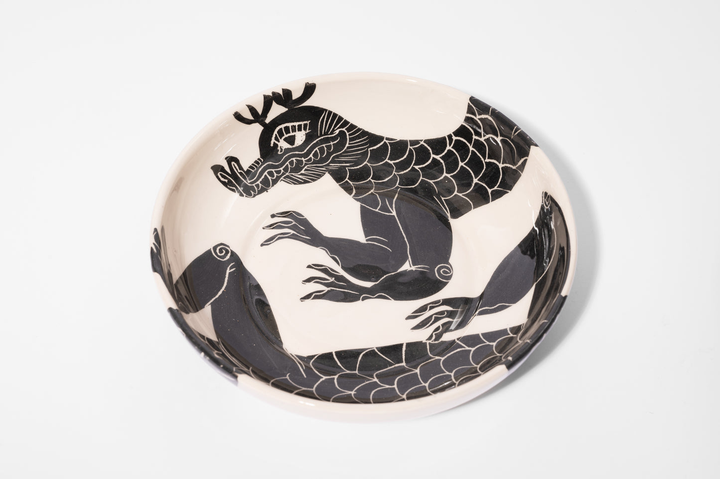 DRAGON SEMI-DEEP SERVING PLATE BIG