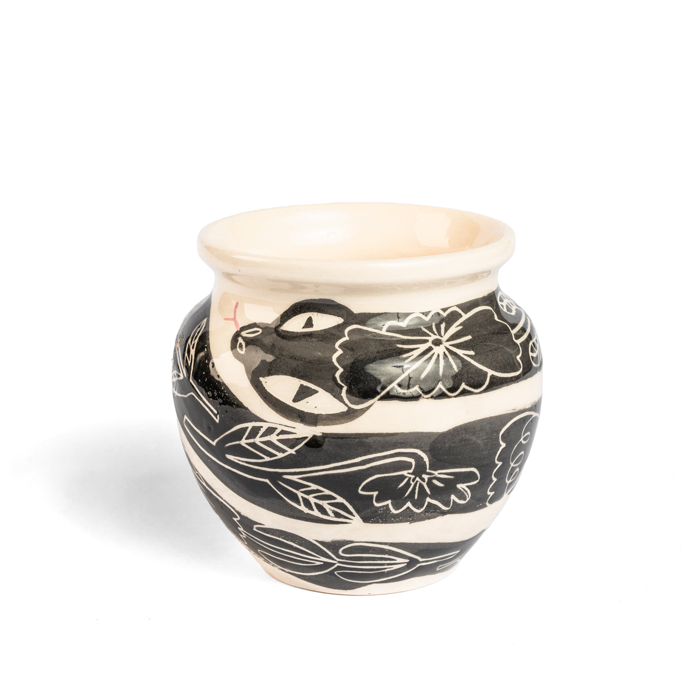 BLACK SNAKE VASE