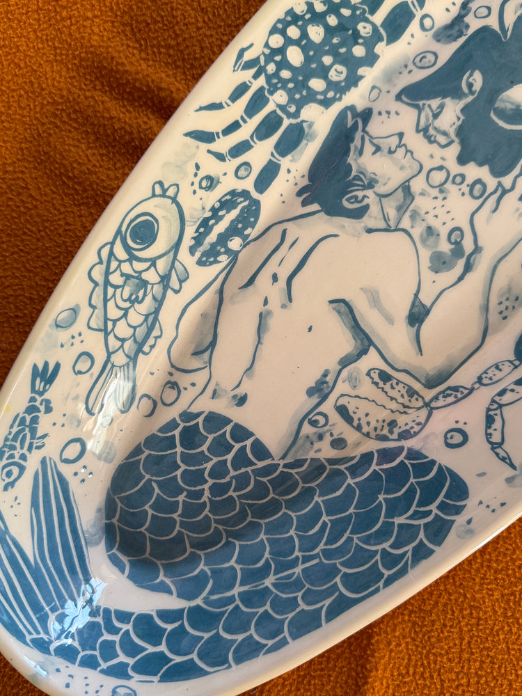 First Kiss – Oval Ceramic Serving Tray