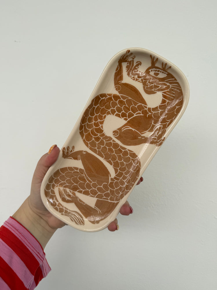 Sushi Tray with Dragon Design