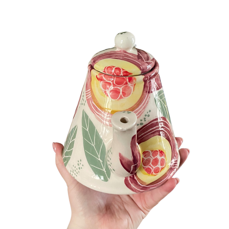 POMEGRANATE TRIANGLE TEAPOT