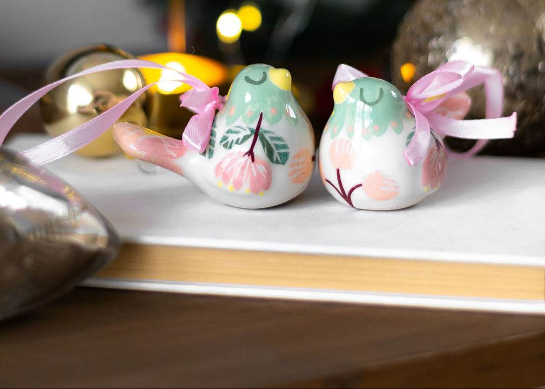 CERAMIC CHRISTMAS SUGARBIRD ORNAMENT - made to order