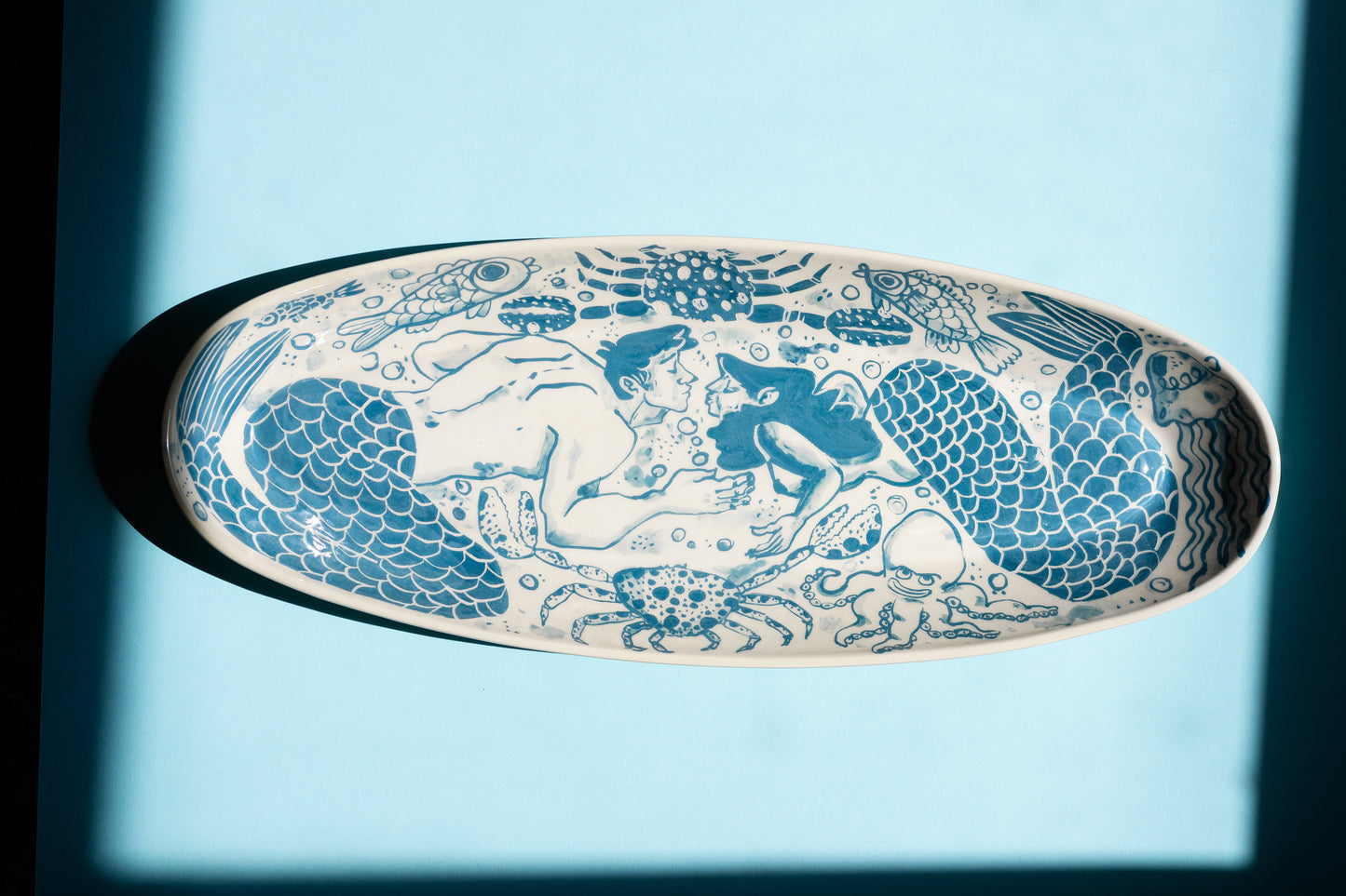 First Kiss – Oval Ceramic Serving Tray
