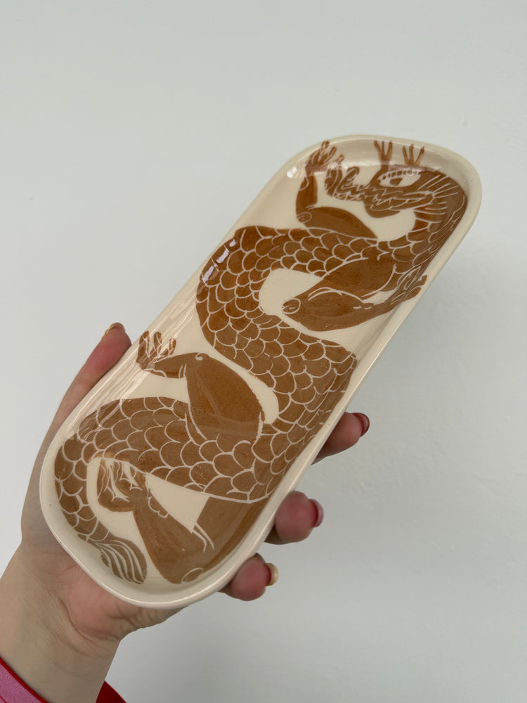 Sushi Tray with Dragon Design