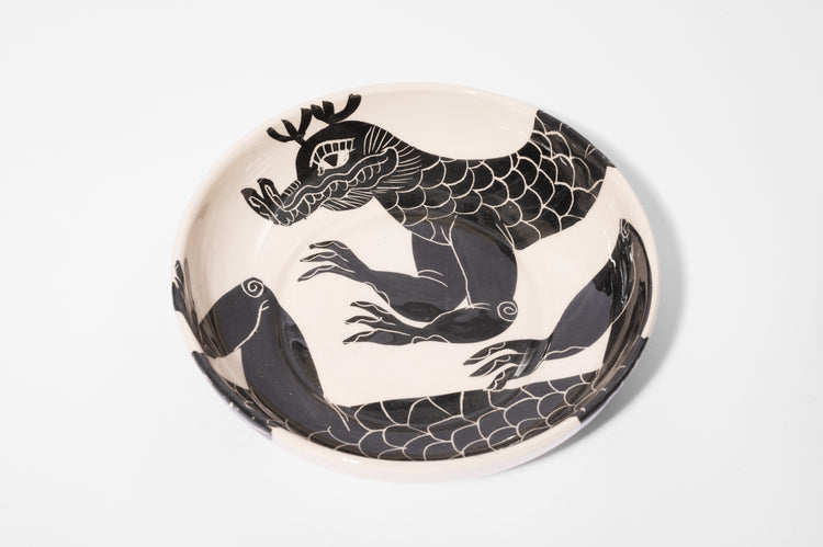 DRAGON SEMI-DEEP SERVING PLATE BIG