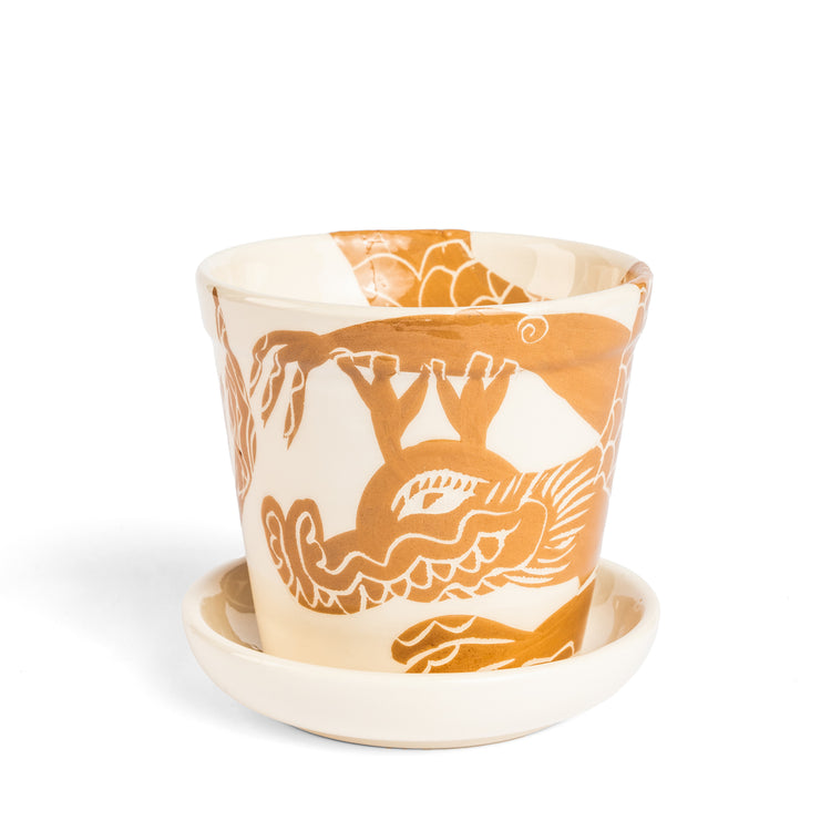 DRAGON Ceramic plant pot