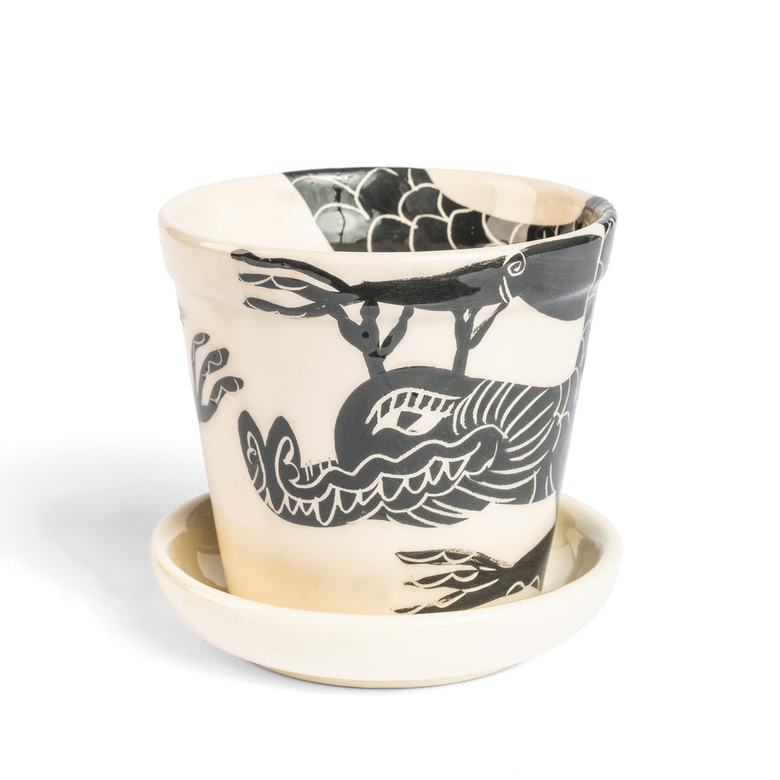DRAGON Ceramic plant pot