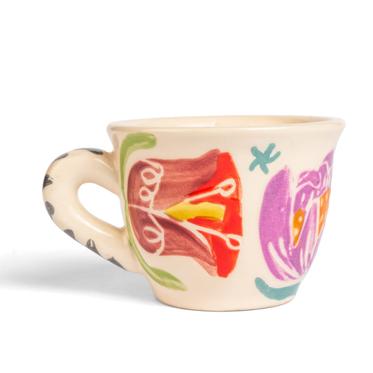 FLOWERPOWER CAPUCCINO COFFEE cup