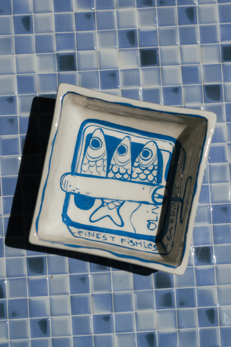 Sardine Chic – Hand-Painted Sardine Can Ceramic Dish