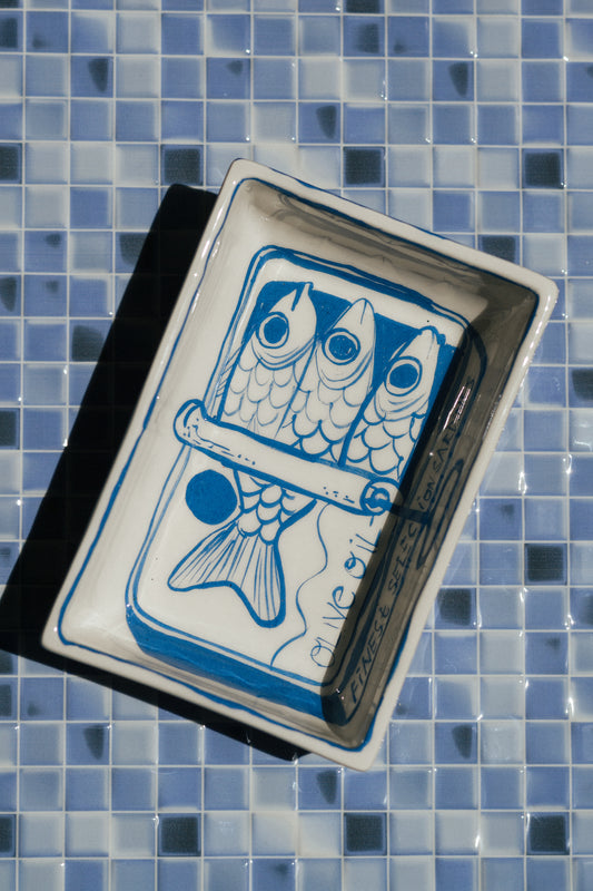 Sardine Chic – Hand-Painted Sardine Can Ceramic Dish