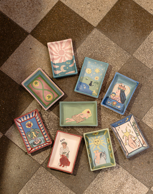 Tarot & Kerámia - Négyzetes kártyatartó tálka festő workshop