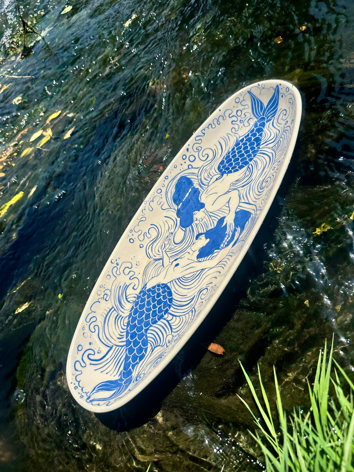 MERMAID DANCE EXTRA LARGE EYE SHAPED PLATTER