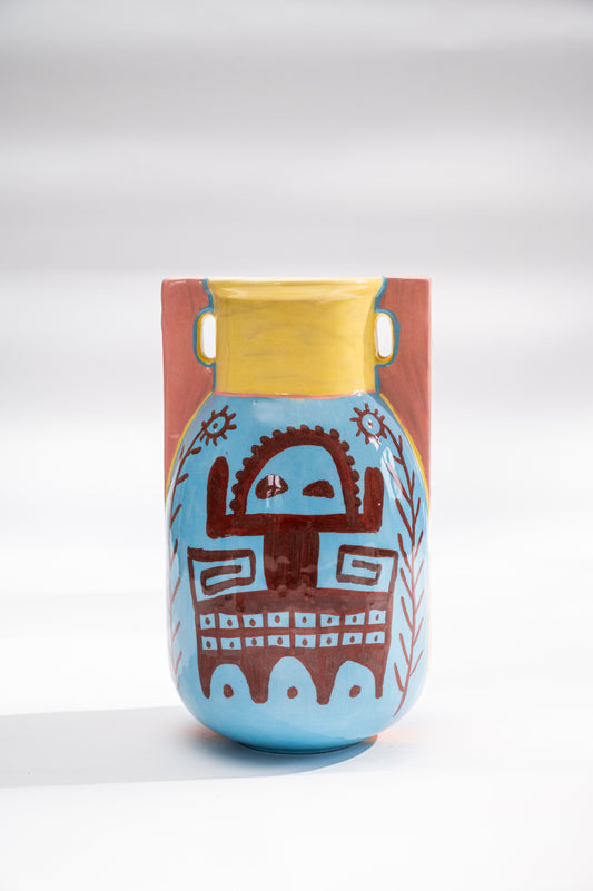 SMALL FUNKY TRIBAL AMPHORA