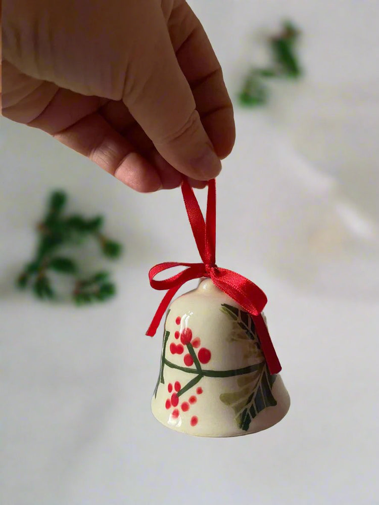 CHRISTMAS CERAMIC BELL ORNAMENTS - BIG