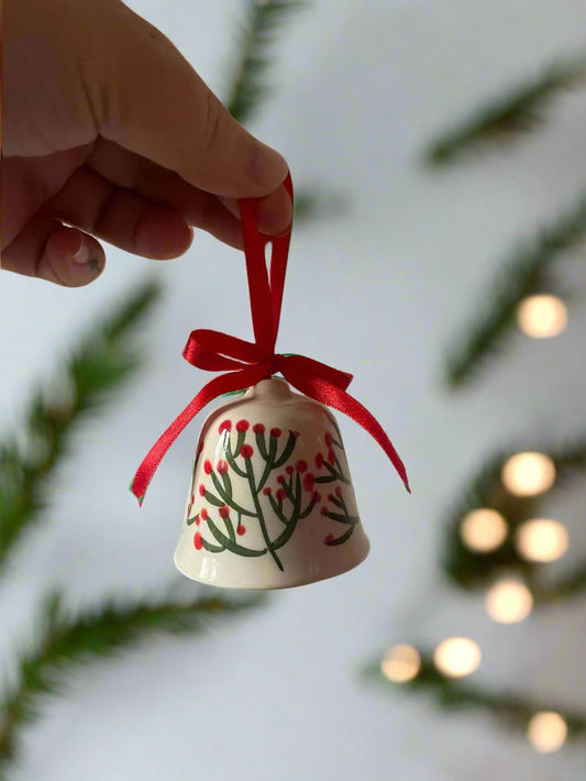 CHRISTMAS CERAMIC BELL ORNAMENTS - BIG