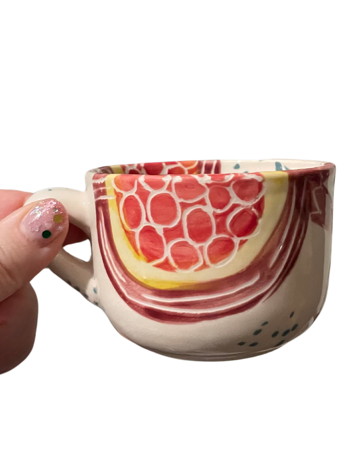 POMEGRANATE CAPUCCINO COFFEE cup