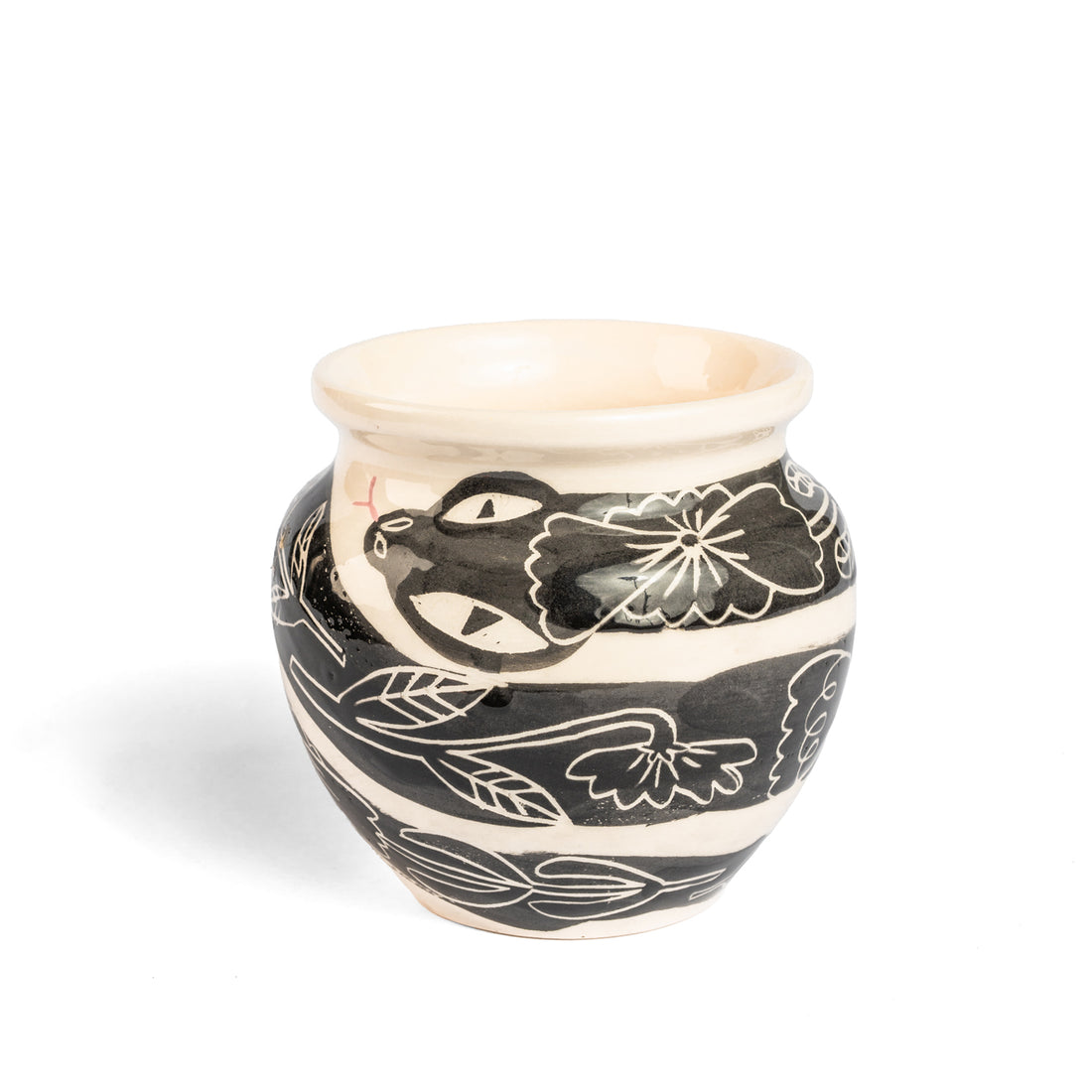 BLACK SNAKE VASE
